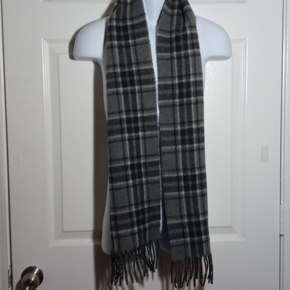 Polo Ralph Lauren Men's Gray Plaid Scarf